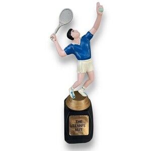 Sports Nuts Tennis Nut Trophy Figure Tennis Unique Gift Man Figurine Vtg 1980’s